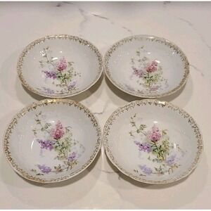 Carl Tielsch (C.T.) Altwasser porcelain‎ dessert bowl Set Of 4
